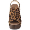 image:imageAllegra K Womens Open Toe Slingback Platform Chunky Heel Sandals  Soft faux suede vamp and durable PU outsole Chunky heel with slingback and buckle closureLeopard
