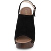 image:imageAllegra K Womens Open Toe Slingback Platform Chunky Heel Sandals  Soft faux suede vamp and durable PU outsole Chunky heel with slingback and buckle closureBlack