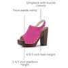 image:imageAllegra K Womens Open Toe Slingback Platform Chunky Heel Sandals  Soft faux suede vamp and durable PU outsole Chunky heel with slingback and buckle closureHot Pink