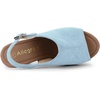 image:imageAllegra K Womens Open Toe Slingback Platform Chunky Heel Sandals  Soft faux suede vamp and durable PU outsole Chunky heel with slingback and buckle closureSky Blue