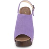 image:imageAllegra K Womens Open Toe Slingback Platform Chunky Heel Sandals  Soft faux suede vamp and durable PU outsole Chunky heel with slingback and buckle closurePurple
