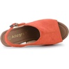 image:imageAllegra K Womens Open Toe Slingback Platform Chunky Heel Sandals  Soft faux suede vamp and durable PU outsole Chunky heel with slingback and buckle closureOrange
