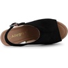 image:imageAllegra K Womens Open Toe Slingback Platform Chunky Heel Sandals  Soft faux suede vamp and durable PU outsole Chunky heel with slingback and buckle closureBlack