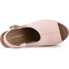 image:imageAllegra K Womens Open Toe Slingback Platform Chunky Heel Sandals  Soft faux suede vamp and durable PU outsole Chunky heel with slingback and buckle closureDust Pink