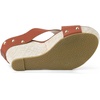 image:imageAllegra K Womens Platform Slide Wedges Sandals  4 38 inches Heel Slip on Espadrilles Wedges Crisscross Strap Open Toe Comfort Wedges for Women Dress ShoesBrown