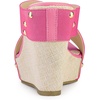 image:imageAllegra K Womens Platform Slide Wedges Sandals  4 38 inches Heel Slip on Espadrilles Wedges Crisscross Strap Open Toe Comfort Wedges for Women Dress ShoesPink