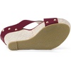 image:imageAllegra K Womens Platform Slide Wedges Sandals  4 38 inches Heel Slip on Espadrilles Wedges Crisscross Strap Open Toe Comfort Wedges for Women Dress ShoesBurgundy