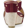 image:imageAllegra K Womens Platform Slide Wedges Sandals  4 38 inches Heel Slip on Espadrilles Wedges Crisscross Strap Open Toe Comfort Wedges for Women Dress ShoesBurgundy