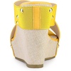 image:imageAllegra K Womens Platform Slide Wedges Sandals  4 38 inches Heel Slip on Espadrilles Wedges Crisscross Strap Open Toe Comfort Wedges for Women Dress ShoesYellow