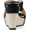 image:imageAllegra K Womens Platform Slide Wedges Sandals  4 38 inches Heel Slip on Espadrilles Wedges Crisscross Strap Open Toe Comfort Wedges for Women Dress ShoesBlack