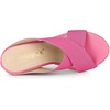 image:imageAllegra K Womens Platform Slide Wedges Sandals  4 38 inches Heel Slip on Espadrilles Wedges Crisscross Strap Open Toe Comfort Wedges for Women Dress ShoesPink