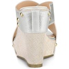 image:imageAllegra K Womens Platform Slide Wedges Sandals  4 38 inches Heel Slip on Espadrilles Wedges Crisscross Strap Open Toe Comfort Wedges for Women Dress ShoesSilver
