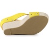 image:imageAllegra K Womens Platform Slide Wedges Sandals  4 38 inches Heel Slip on Espadrilles Wedges Crisscross Strap Open Toe Comfort Wedges for Women Dress ShoesYellow
