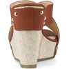 image:imageAllegra K Womens Platform Slide Wedges Sandals  4 38 inches Heel Slip on Espadrilles Wedges Crisscross Strap Open Toe Comfort Wedges for Women Dress ShoesBrown