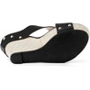 image:imageAllegra K Womens Platform Slide Wedges Sandals  4 38 inches Heel Slip on Espadrilles Wedges Crisscross Strap Open Toe Comfort Wedges for Women Dress ShoesBlack