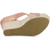 image:imageAllegra K Womens Platform Slide Wedges Sandals  4 38 inches Heel Slip on Espadrilles Wedges Crisscross Strap Open Toe Comfort Wedges for Women Dress ShoesRose Gold