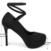 image:imageAllegra K Womens Platform Stiletto High Heels Ankle Strap PumpsBlack