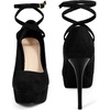 image:imageAllegra K Womens Platform Stiletto High Heels Ankle Strap PumpsBlack