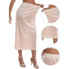 image:imageAllegra K Womens Satin Lace Trim Flared Hem Half Slip Relaxed Fit Lightweight Solid Maxi PetticoatBeige