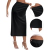 image:imageAllegra K Womens Satin Lace Trim Flared Hem Half Slip Relaxed Fit Lightweight Solid Maxi PetticoatBlack