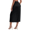 image:imageAllegra K Womens Satin Lace Trim Flared Hem Half Slip Relaxed Fit Lightweight Solid Maxi PetticoatBlack