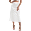 image:imageAllegra K Womens Satin Lace Trim Flared Hem Half Slip Relaxed Fit Lightweight Solid Maxi PetticoatWhite