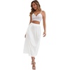 image:imageAllegra K Womens Satin Lace Trim Flared Hem Half Slip Relaxed Fit Lightweight Solid Maxi PetticoatWhite