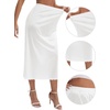 image:imageAllegra K Womens Satin Lace Trim Flared Hem Half Slip Relaxed Fit Lightweight Solid Maxi PetticoatWhite