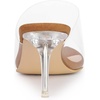 image:imageAllegra K Womens Stiletto Heel Platform Slide Sandals  3 inches Heel Slingback Comfortable PVC perfect for Evening Party Wedding Date NightBrown