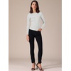 image:imageAllegra K Womens Striped Top Long Sleeve TShirt Boat Neck Tops Stretchy Casual Basic Shirt 2025White