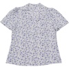 image:imageAllegra K Casual Blouse for Women Floral Print Short Sleeve Shirt V Neck Notch Lapel Blouse Dressy Summer TopsLight Purple