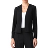 image:imageAllegra K Collarless Blazer for Womens Work Suit Jackets  Lightweight Open Front Long Sleeve Formal Office Dressy CasualBlack
