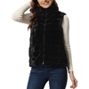 image:imageAllegra K Womens Faux Fur Vest Zip Up Sleeveless Casual Fur Jacket  Stand Collar Warm Fuzzy Waistcoat OutwearBlack