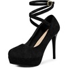 image:imageAllegra K Womens Platform Stiletto High Heels Ankle Strap PumpsBlack