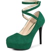 image:imageAllegra K Womens Platform Stiletto High Heels Ankle Strap PumpsGreen