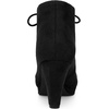 image:imageAllegra K Women Faux Suede Lace Up Platform Chunky Heel Ankle Booties  Round Toe Cushioned Comfort Lace Up Platform Office Party Dating 33Inch Heel HeightBlack