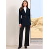 image:imageAllegra K Blazers for Women Business Casual Belted Long Blazer Suit Jacket  Collared Flat Pockets Long Sleeve Office Work Outfits Professional Interview Spring Fall Winter ClothesNavy Blue