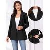 image:imageAllegra K Blazers for Women Business Casual Belted Long Blazer Suit Jacket  Collared Flat Pockets Long Sleeve Office Work Outfits Professional Interview Spring Fall Winter ClothesBlack