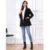 image:imageAllegra K Blazers for Women Business Casual Belted Long Blazer Suit Jacket  Collared Flat Pockets Long Sleeve Office Work Outfits Professional Interview Spring Fall Winter ClothesBlack