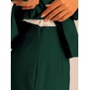 image:imageAllegra K Women Business Peplum Blazer Jacket Mini Pencil Skirt Sets  Formal Work Long Sleeve Collared Jackets Mini Pencil Bodycon Skirt Suits with BeltDark Green
