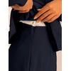 image:imageAllegra K Women Business Peplum Blazer Jacket Mini Pencil Skirt Sets  Formal Work Long Sleeve Collared Jackets Mini Pencil Bodycon Skirt Suits with BeltNavy Blue