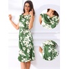 image:imageAllegra K Women Elegant Vintage Floral Cowl Neck Cap Sleeve Dress  Satin fabric Versatile for dinner date evening party Cowl neck design Shift midi silhouetteDark Green