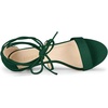 image:imageAllegra K Women Kitten Heel Lace Up Open Toe Sandals  ABS outsole 2 38 inches heel height Trendy and elegant look Ankle strap fastening Open toe designGreen