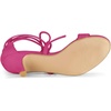image:imageAllegra K Women Kitten Heel Lace Up Open Toe Sandals  ABS outsole 2 38 inches heel height Trendy and elegant look Ankle strap fastening Open toe designHot Pink