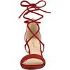 image:imageAllegra K Women Kitten Heel Lace Up Open Toe Sandals  ABS outsole 2 38 inches heel height Trendy and elegant look Ankle strap fastening Open toe designRed