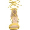 image:imageAllegra K Women Kitten Heel Lace Up Open Toe Sandals  ABS outsole 2 38 inches heel height Trendy and elegant look Ankle strap fastening Open toe designYellow