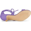 image:imageAllegra K Women Kitten Heel Lace Up Open Toe Sandals  ABS outsole 2 38 inches heel height Trendy and elegant look Ankle strap fastening Open toe designPurple