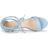 image:imageAllegra K Women Kitten Heel Lace Up Open Toe Sandals  ABS outsole 2 38 inches heel height Trendy and elegant look Ankle strap fastening Open toe designSky Blue