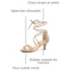 image:imageAllegra K Women Kitten Heel Lace Up Open Toe Sandals  ABS outsole 2 38 inches heel height Trendy and elegant look Ankle strap fastening Open toe designNude