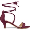 image:imageAllegra K Women Kitten Heel Lace Up Open Toe Sandals  ABS outsole 2 38 inches heel height Trendy and elegant look Ankle strap fastening Open toe designBurgundy